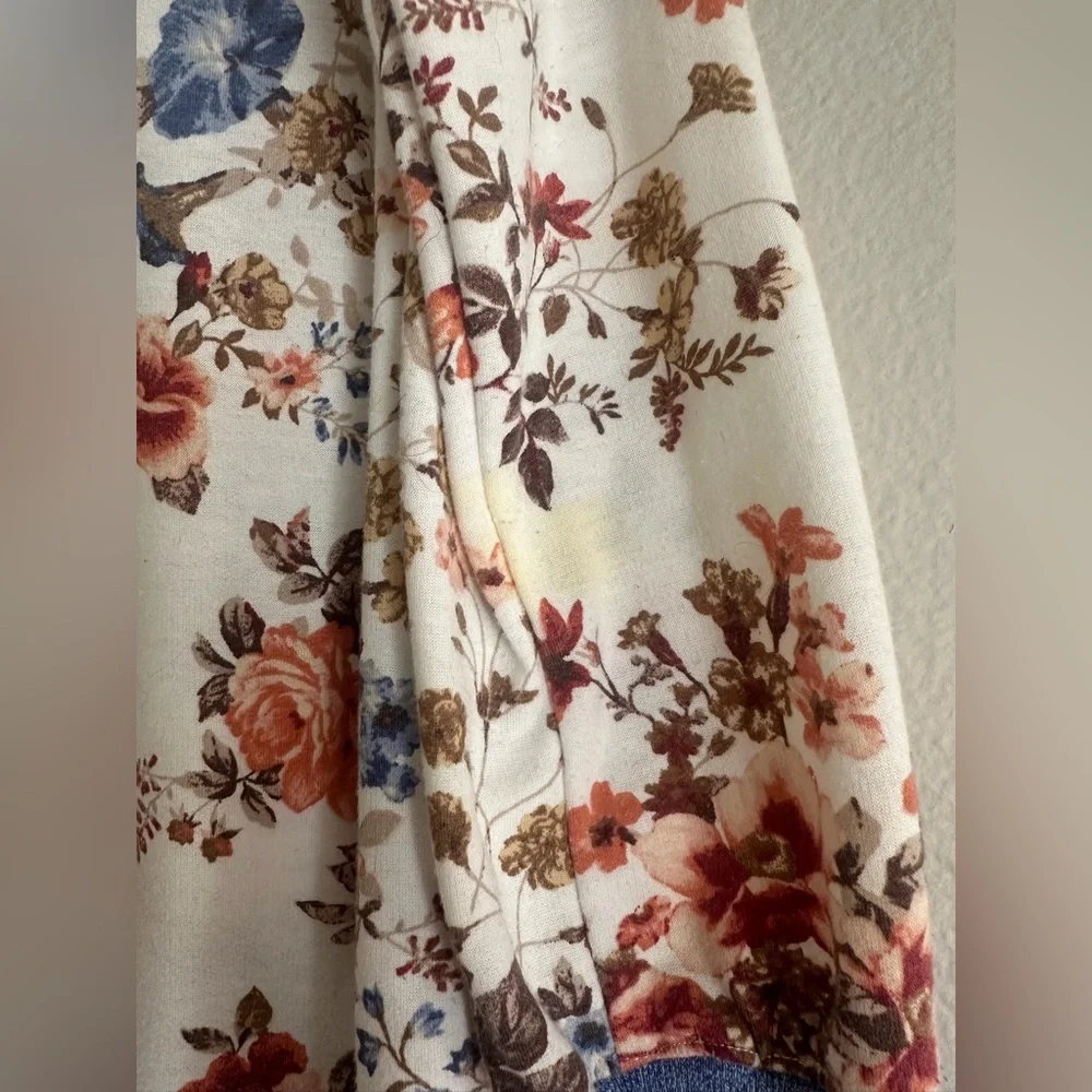 Bonnie Jean Floral Print Dress - Cream, Red, Blue